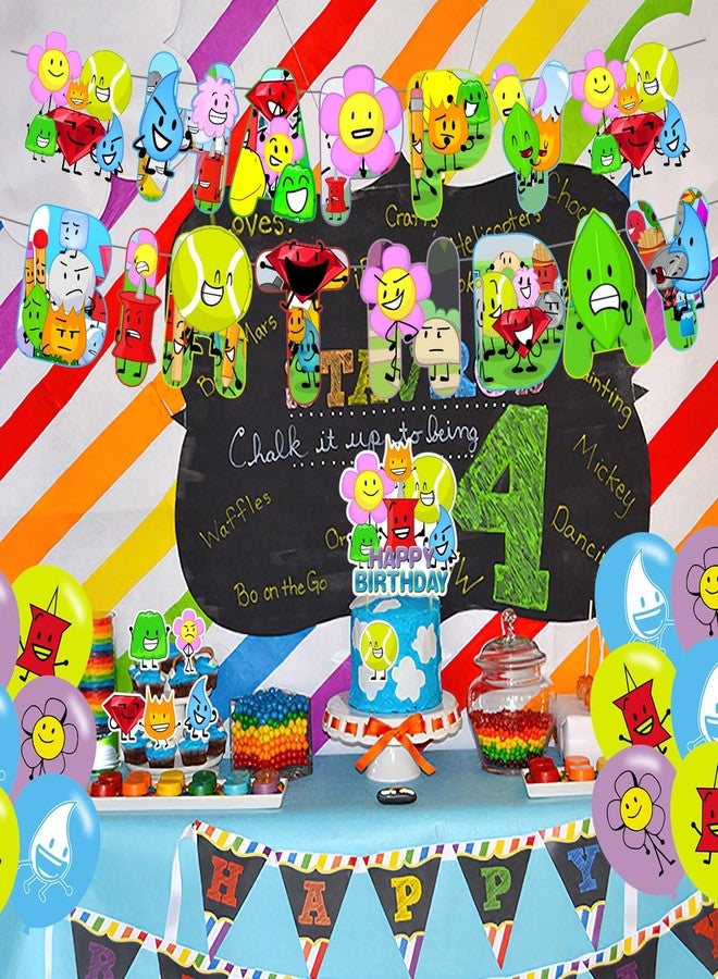 karg Battle-Dream Island Birthday Party Decoration Princess Includes Cake Toppers, Cupcake Toppers, Balloons, Banner Party Supplies Decoration For Adults Boys Girls Teens - Image 4